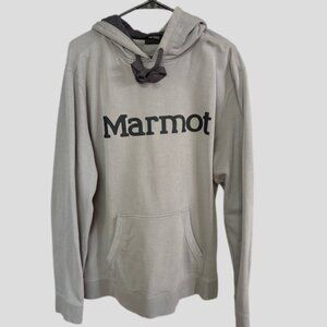 Marmot Grey Pullover Hoodie Unisex Size XL